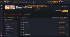 Pharaoh: A New Era Trainer for PC game version ORIGINAL