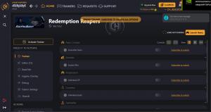 Redemption Reapers Trainer for PC game version v1.0.2