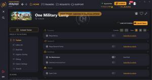 One Military Camp Trainer for PC game version v0.9.0.30