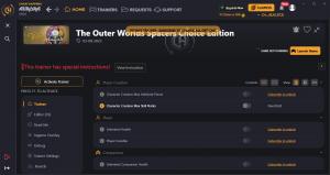 The Outer Worlds: Spacer’s Choice Edition Trainer for PC game version V2