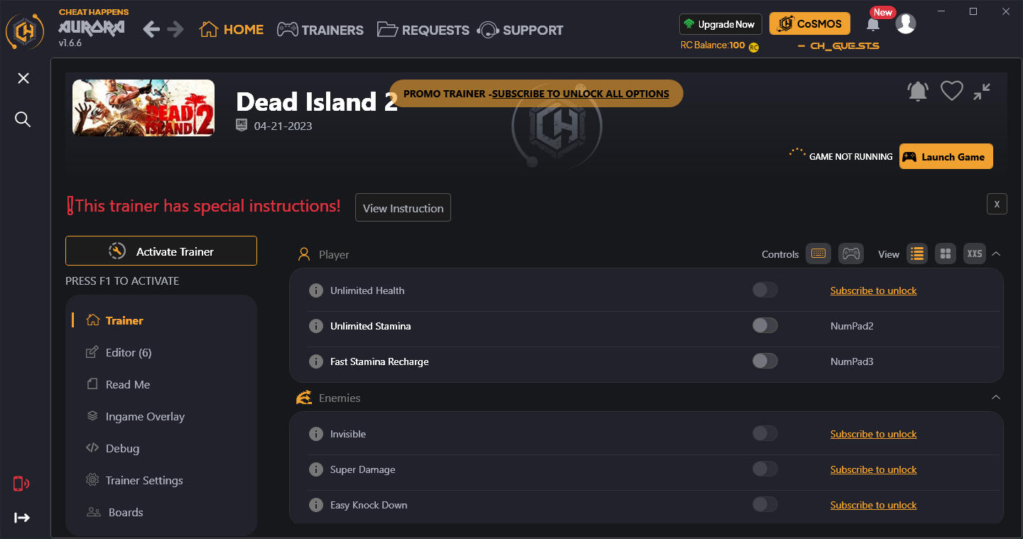 Dead Island: Riptide Definitive Edition Cheats & Trainers for PC