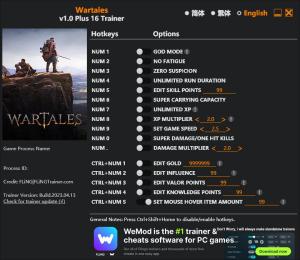 Wartales Trainer for PC game version v2023.04.13