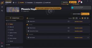 Phoenix Hope Trainer for PC game version v0.2.2