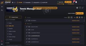 Tennis Manager 2023 Trainer for PC game version v3.0.665