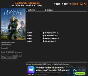 Halo Infinite Trainer for PC game version v6.10024.15613.0