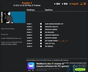 Haydee 2 Trainer for PC game version v1.0.18