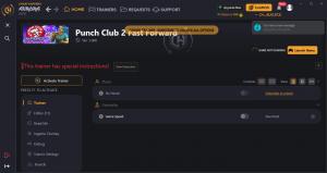 Punch Club 2: Fast Forward Trainer for PC game version v1.000
