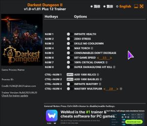 Darkest Dungeon 2 Trainer for PC game version v1.01