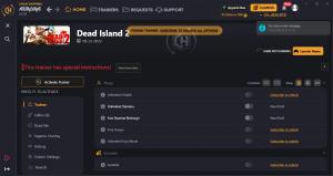 Dead Island 2 Trainer for PC game version v08-25-2023