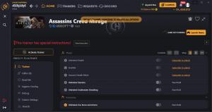 Assassin´s Creed Mirage Trainer for PC game version v1.0.4