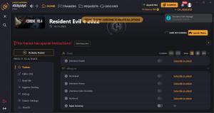 Resident Evil 4 Remake Trainer for PC game version v10-11-2023