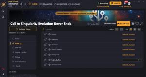 Cell to Singularity Evolution Never Ends Trainer for PC game version v20_61