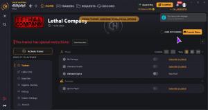 Lethal Company Trainer for PC game version ORIGINAL