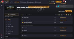 Warhammer 40000: Rogue Trader Trainer for PC game version v1.0.62