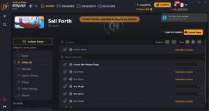 Sail Forth Trainer for PC game version v1.3.4