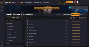 World Warfare and Economics Trainer for PC game version ORIGINAL