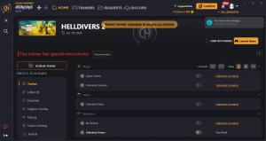 Helldivers 2  Trainer for PC game version v02.18.2024