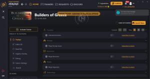 Builders of Greece Trainer for PC game version ORIGINAL