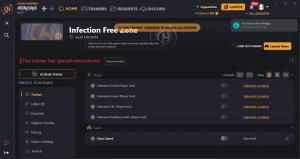 Infection Free Zone  Trainer for PC game version Build 14026919