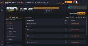 Manor Lords Trainer for PC game version v0.7.955
