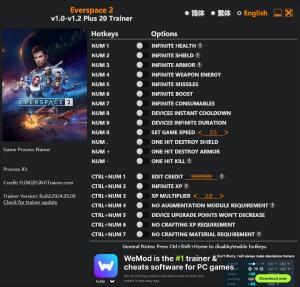 Everspace 2 Trainer for PC game version v1.2