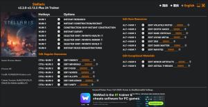 Stellaris Trainer for PC game version v3.12.5