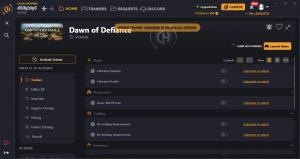 Dawn of Defiance Trainer for PC game version v134316