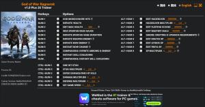 God of War Ragnarok Trainer for PC game version v1.0