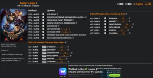 Baldur’s Gate 3  Trainer for PC game version v4.1.1 2024.09.23