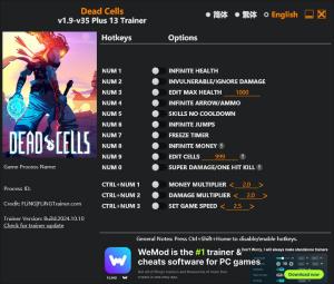 Dead Cells  Trainer for PC game version v35