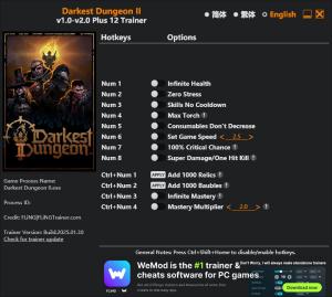 Darkest Dungeon 2 Trainer for PC game version v2.0