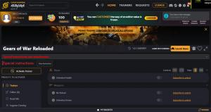 Gears of War: Reloaded Trainer +4 v1.0.1.3689997 (Cheat Happens)