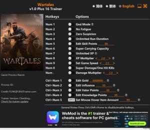Wartales Trainer +16 v2025.09.30 {FLiNG}