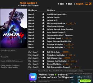 Ninja Gaiden 4 Trainer +18 v1.0 {FLiNG}