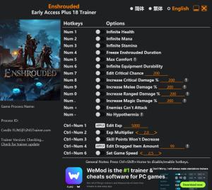 Enshrouded Trainer +18 v2025.11.10 {FLiNG}