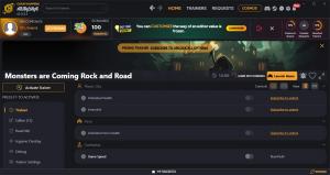Monsters are Coming! Rock & Road  Trainer for PC game version v1.0.8.0