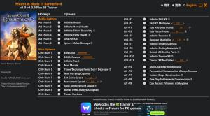 Trainer for PC game version v1.3.9