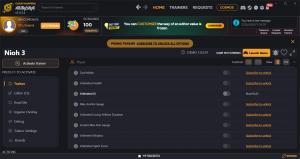 Nioh 3 Trainer for PC game version v1.02.01