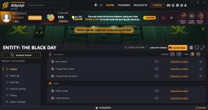 Entity: The Black Day Trainer for PC game version v21971689 V2