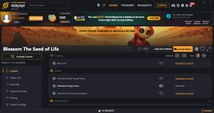 Blossom: The Seed of Life  Trainer for PC game version v1.0.12