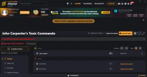 John Carpenter´s Toxic Commando Trainer for PC game version v22173293