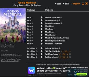 Trainer for PC game version v2026.03.06