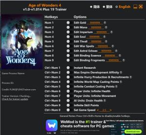 Age of Wonders 4 Trainer +19 v1.014 {FLiNG}