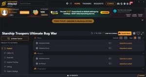 Starship Troopers: Ultimate Bug War! Trainer for PC game version ORIGINAL