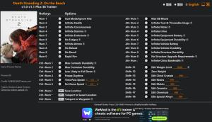 Trainer for PC game version v1.1