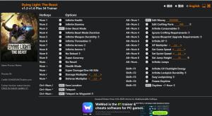 Trainer for PC game version v1.6