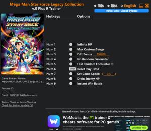Trainer for PC game version v1.0