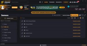 Samson  Trainer for PC game version Build 22679769 V2