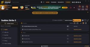 Sudden Strike 5 Trainer for PC game version v1.02.28257