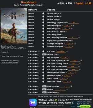 Trainer for PC game version  v2026.04.20